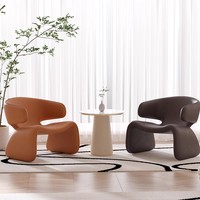 Fauteuil individuel créatif : Fauteuil de luxe de style scandinave, design moderne minimaliste pour salons, maisons d'hôtes et hôtels