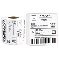 Label Pengiriman Termal Putih 4X6 Inci Gulungan Label Barcode Tahan Air Stiker Perekat Label A6 Kompatibel dengan Printer Zebra