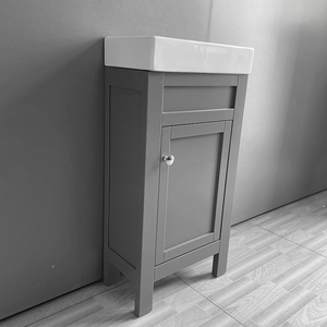 Mobilia tradizionale del <span class=keywords><strong>bagno</strong></span> 400mm grigio del <span class=keywords><strong>lavabo</strong></span> del guardaroba indipendente - Product Image 3