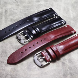 Venta al por mayor de cuero de caballo cordobés personalizado 20mm 21mm 22mm correa de reloj de cuero correa de liberación rápida para Apple Watch Series - Product Image 1