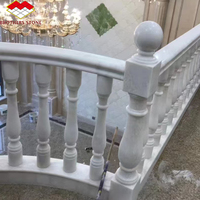 Balustres et Piliers de Rampe d'Escalier en Marbre Blanc de Guangxi pour Balcon et Jardin, Style Moderne, Écologiques