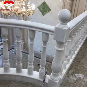 Guangxi mármol blanco balcón jardín decoración escalera barandilla balaustres mármol blanco <span class=keywords><strong>Pilar</strong></span> mármol blanco barandilla de mármol - Product Image 2