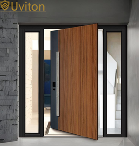 Porta d'<span class=keywords><strong>Ingresso</strong></span> Singola <span class=keywords><strong>per</strong></span> <span class=keywords><strong>Casa</strong></span> in Stile Moderno, Antieffrazione, Impermeabile, Porta Esterna in Alluminio Decorativa - Product Image 1