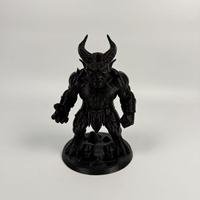 Statue de gargoyle à cornes de démon gothique rétro en résine PLA imprimée en 3D, décoration de bureau artistique, décoration de maison unique, revêtement en poudre