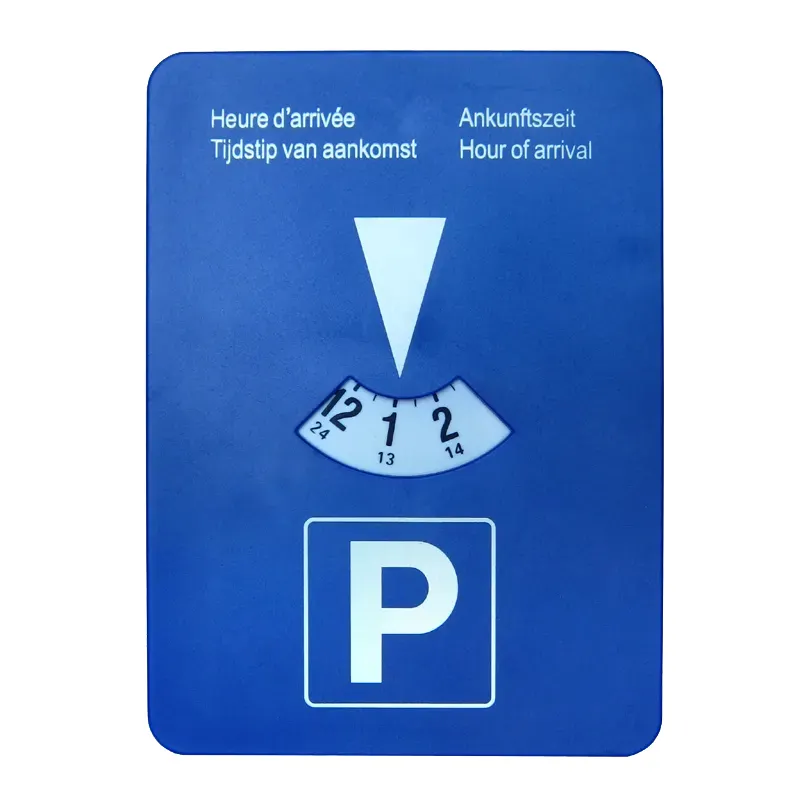 Op Maat Gemaakte Logo Bedrukt Plastic Digitale Parkeerschijf Elektronisch/Parkeertimer