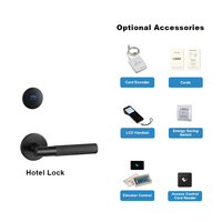 Cerradura Inteligente de Aluminio para Habitaciones de Hotel con Tarjeta, Entrada sin Llave, ANSI Mortise, Offline, RFID, Software Gratuito