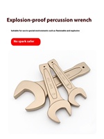 EXPLOIT Clé à fourche à tête unique Clé en cuivre pur métrique anti-étincelles Outil d'instrument anti-déflagrant