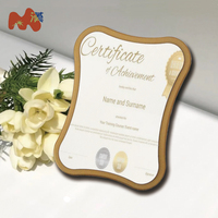Plaque de trophée en bois élégante pour le bureau et la maison avec impression par transfert thermique, design personnalisable, durable