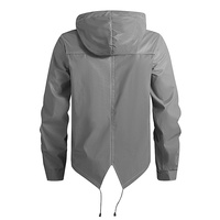 Veste coupe-vent réfléchissante Luminous Technology pour homme, coupe ample, à capuche, printemps-automne, légère et brillante