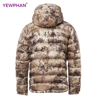 Veste en duvet hybride de chasse d'hiver pour hommes, meilleure vente de manteau en duvet imprimé chasseur, camouflage, camouflage