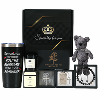 Coffret Cadeau Luxe Chrétien : Gobelet, Bougie, Collier Croix, Bracelet, Plaque Verset Biblique, Boîte Cadeau Exquise, Logo Personnalisé