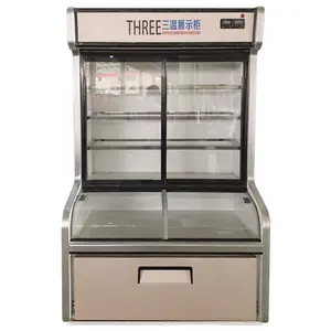 Promoted type commercial Three- temperature compartment- Dish display Chiller for supermarket and restaurant