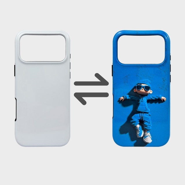 Customized 2-in-1 Tough Mobile Cover for iPhone 17 16 15 14 13 12Pro Max Heat Transfer Sublimation 3D TPU+PC Phone Cases Printed