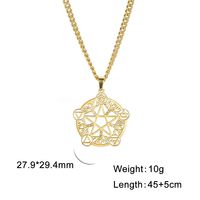 Collier Pentagramme Wicca Vintage Myshape en Acier Inoxydable, Bijou Amulette Symbole Religieux pour l'Éternité, l'Infini, les Paganistes et les Sorcières