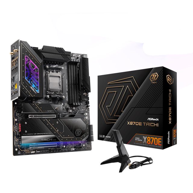 New Asrock X870E Taichi AM5 9000 CPU DDR5 USB4 Port PCIE 5.0 WIFI 7 Gaming Motherboard X870 Asrock Mothoerbaords Am5 Motherboard