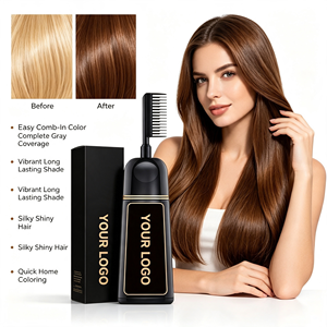 ChuYan Champú Tinte Permanente para el Cabello de Marca Privada con Aplicador de Peine, a Base de Hierbas Naturales, Sin Amoniaco, Venta al por Mayor - Product Image 1