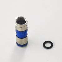 Proveedor Chino de Cable de Antena de 75 ohmios, Conector de Compresión Tipo F Coaxial RF Eléctrico a Prueba de Agua para Cable RG6