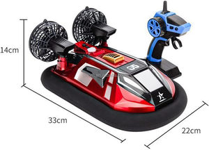 Bateau <span class=keywords><strong>télécommandé</strong></span> amphibie 2,4 G, haute vitesse, 4 canaux, étanche, double moteur, jouet électrique - Product Image 2