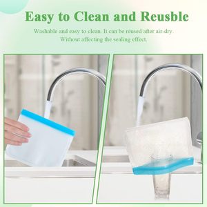 Vegetables <b>Zip</b> <b>Lock</b> <b>Bag</b> for Food Storage Silicone <b>Bags</b> Multifunction Kitchen Storage Containers Square Modern Kitchen Storge - Product Image 2