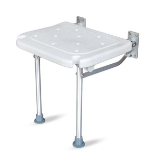 Elly <b>Folding</b> Shower Chair 42x38x40cm Aluminum Alloy Wall Mounted Bathroom <b>Stool</b> For Elderly And Pregnant Women - Product Image 4