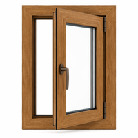 Fenêtre fixe en composite bois-aluminium, triple vitrage isolant, isolation thermique, insonorisation, économie d'énergie, villa de luxe