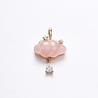Pendentif Nuage Plaqué Or 18K en Gros avec Pierre Précieuse pour la Fabrication de Bijoux