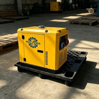 Générateur diesel direct usine 5/6/7KW, faible bruit, équipé d'un ATS et d'un AVR, unité silencieuse durable pour l'alimentation de secours domestique et extérieure