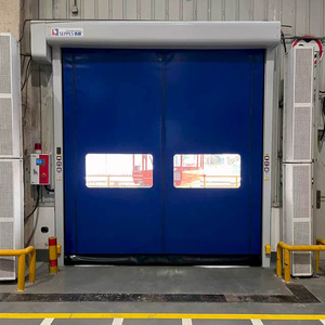 Porte rapide à fermeture éclair auto-réparatrice 0,6-1,5 m/s, rideau en PVC 1,2 mm, cadre RAL7035, sécurité MBB, 800 cycles/jour - Product Image 2