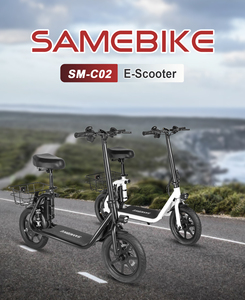 Samebike Nhỏ Và Di Động 500W Động Cơ Gấp Tay Thanh 14 Inch 13AH 36V Điện Xe Tay Ga Unisex Với Giỏ Chỗ Ngồi <span class=keywords><strong>E</strong></span>-Scooter - Product Image 6