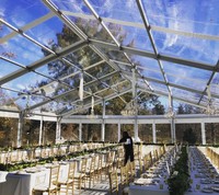 Chapiteau en PVC transparent et blanc, grande tente de réception pour mariage, église, exposition extérieure, abri pour événements