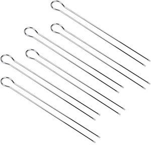6 Brochetas Telescópicas de Acero Inoxidable en Forma de U de 12 Pulgadas, Antioxidantes, <span class=keywords><strong>con</strong></span> Doble Punta, para Barbacoa, <span class=keywords><strong>con</strong></span> Estuche de Tela para Guardar, para Parrilla - Product Image 5