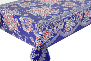 Nappe de luxe imprimée en <span class=keywords><strong>PVC</strong></span>, lin imperméable, nappes pour tables de décoration, pour cheminée en bois, nappe de fabrication de Yiwu - Product Image 4