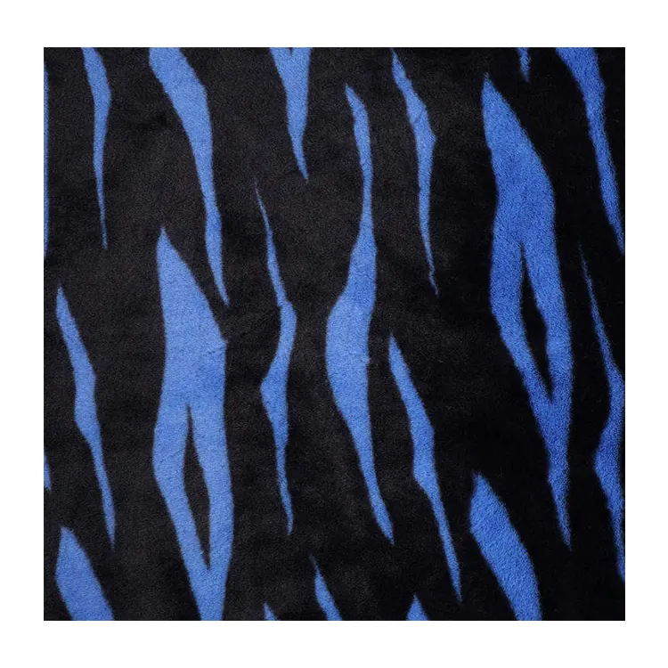 TC 100 Polyester Animal Printed Plush Velvet Fabrics Upholstery Velour Fabrics For Garment