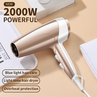 Secador de Pelo Iónico Profesional para Salón, Luz Azul, Cuidado Iónico, Control Inteligente de Temperatura NTC, Secado Turbo Rápido, Venta al por Mayor OEM, Exportación