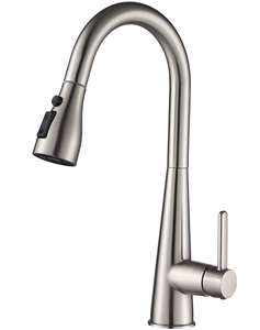 Rubinetto da Cucina Estraibile Oro Spazzolato, Miscelatore Moderno per Lavello Monocomando da Appoggio, Rubinetto Gourmet a Prezzo di Fabbrica - Product Image 2