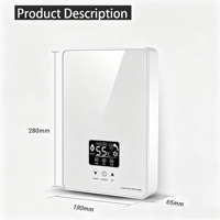 Système de douche électrique sans réservoir 220V 4500W pour la maison, l'hôtel, la salle de bain, chauffage rapide, thermostat numérique, économie d'énergie, IPX4, sûr