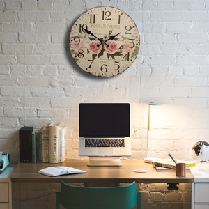 Hiện Đại Mdf Hoa Trang Trí Đồng Hồ Treo Tường Thạch Anh Mặt Duy Nhất Thiết Kế Kỹ Thuật Số Cho Phòng Khách Với Mô Hình Nhà Máy - Product Image 6