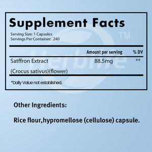 Venta Caliente OEM - Personalizable - Extracto de Azafrán 88.5mg, 240 Cápsulas - Cápsulas Vegetarianas, Sin OMG, Sin Gluten - Product Image 3