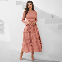 Robe plissée à volants 3D motif feuille pour femme, élégante, coupe trapèze, livraison rapide, par excellence en matière de mode