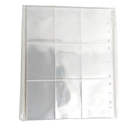 Album de cartes A4, 9 pochettes, capacité de 225 cartes, classeur à feuilles mobiles, album de photocartes, 25 pages de recharge, couverture en PP imperméable, rangement de cartes