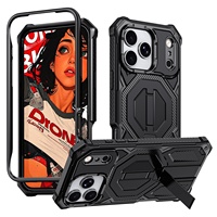 Nouvel Arrivage – Coque de protection militaire triple résistance en PC, motif animalier, style Explorer pour iPhone 18 Pro Max avec support magnétique