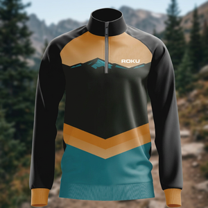 Roku Industry Customized Front Lightweight Breathable Waterproof Windbreaker Men New Design Outdoor Rainwear Eco-Friendly - Product Image 2