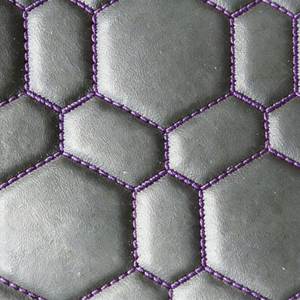 Matériau de revêtement en cuir PVC matelassé brodé anti-moisissure OEM pour coussin de siège de voiture - Product Image 2