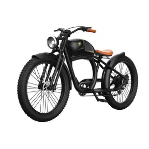 EU Warehouse High-quality Electric Motorcycle Motorbike 26 Inch Fat Tire Vintage Modified Ebike