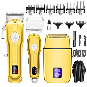 USB 3 en 1 Outils de rasage professionnels en acier inoxydable Rasoir électrique rechargeable <span class=keywords><strong>Tondeuse</strong></span> à cheveux et <span class=keywords><strong>tondeuse</strong></span> à cheveux - Product Image 4