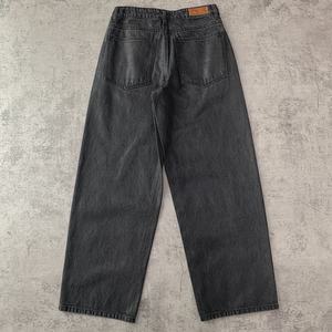 Edge Denim <span class=keywords><strong>Pantalon</strong></span> jeans baggy taille haute pour femmes imprimé ciré de haute qualité pour petit ami - Product Image 2