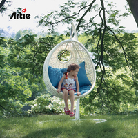 Artie Tissé Rotin Oeuf Chaises Patio Balançoires Balcon Meubles Extérieur Jardin Balançoire Chaise Suspendue