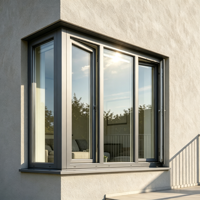 Fenêtre oscillo-battante en aluminium à rupture de pont thermique, homologuée NFRC, double vitrage Low-E, trempé, résistant aux ouragans, Energy Star, sur mesure