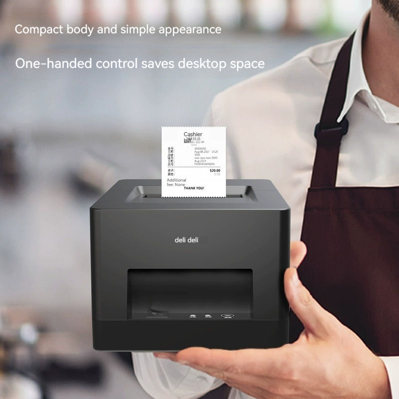 Deli DL-5801P Bluetooth Thermal Receipt Printer & Barcode Printer ...