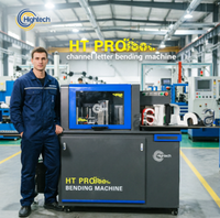 Machine de pliage de lettres en acier inoxydable, aluminium et bandes galvanisées HT PRO automatique, à moteur, haute précision, CNC, garantie 1 an